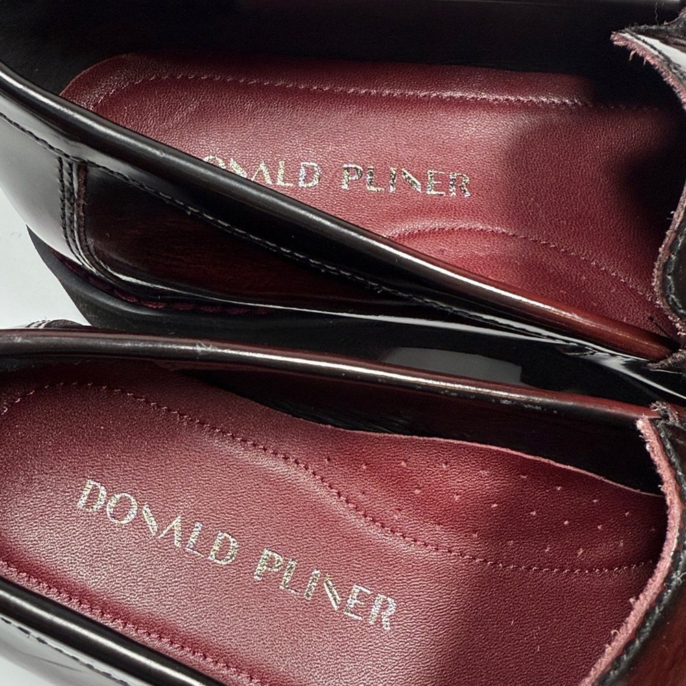 Donald Pilner Marvell Lug Loafer Buckle Chunky Shoe Bordeaux S-522 Sz 6.5 - Picture 5 of 11